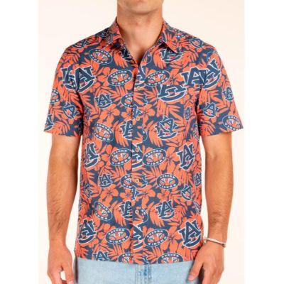 Auburn Tellum And Chop Floral Print Hawaiian Shirt