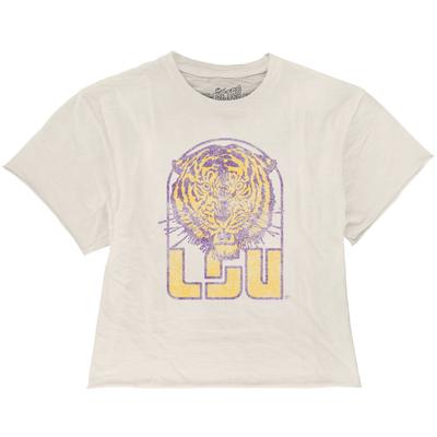 LSU Vault Tiger Head Boyfriend Crop Tee