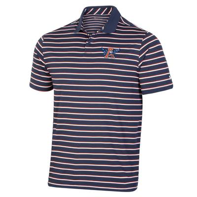 Auburn Under Armour Men's Vault A with Eagle Performance Stripe Polo