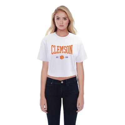 Clemson Summit Boyfriend Est Date Squeeze Crop Top