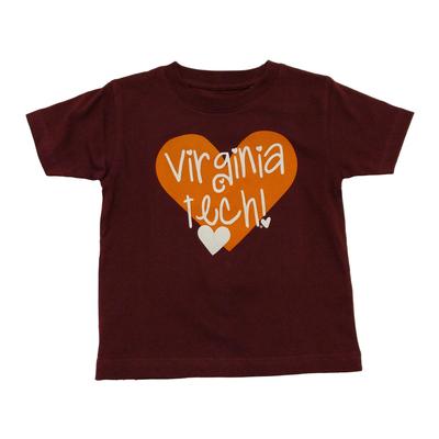 Virginia Tech Toddler Girls Hearts T-Shirt