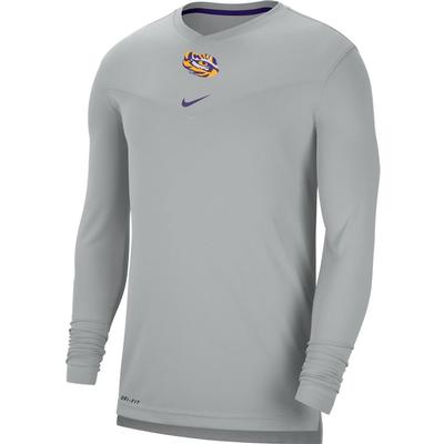 LSU Nike Men's UV Coach's Long Sleeve Tee