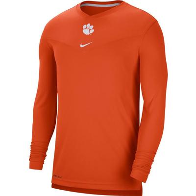 Clemson Nike Men's UV Coach's Long Sleeve Tee