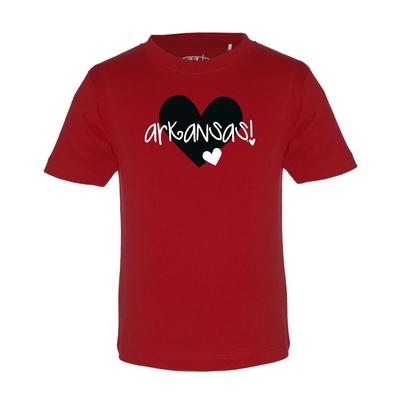 Arkansas Garb Toddler Hearts Short Sleeve Tee