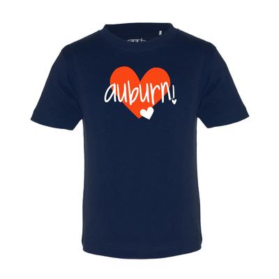 Auburn Garb Toddler Hearts Short Sleeve Tee