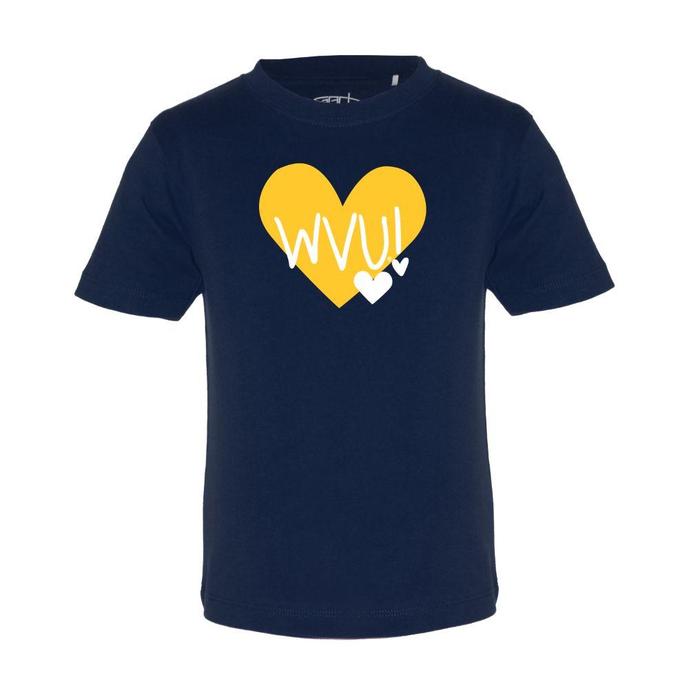 West Virginia Garb Toddler Hearts Short Sleeve Tee