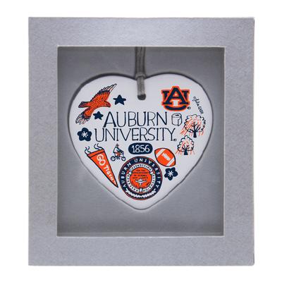 Auburn Julia Gash Ceramic Heart Ornament