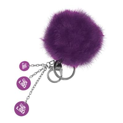 LSU Puffball Key Chain