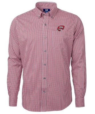 Western Kentucky Cutter & Buck Men's Versatech Multi Check Woven Button Up
