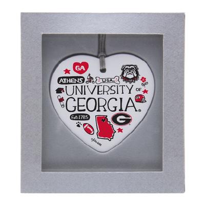 Georgia Julia Gash Ceramic Heart Ornament