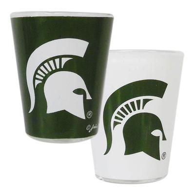 Michigan State 2 oz Two Tone Shot Glass