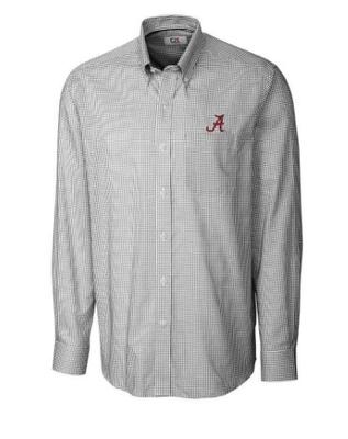 Alabama Cutter & Buck Big & Tall Tattersall Woven Dress Shirt