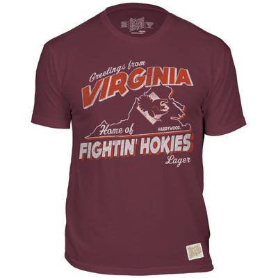 Virginia Tech Vault Greetings From VA Lager Short Sleeve Tee