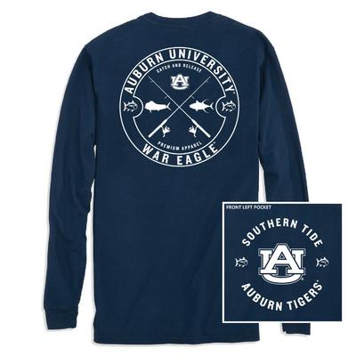 Auburn Southern Tide Catch Release Long Sleeve Tee