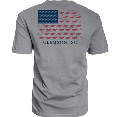 Clemson Seafarer Bass Americana Comfort Colors Tee