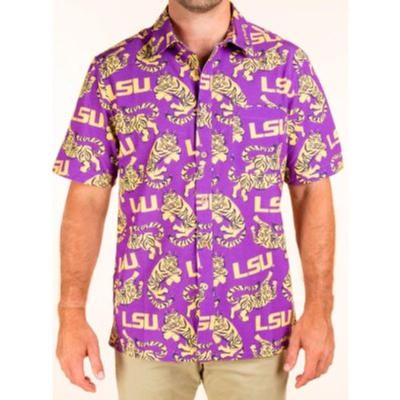 LSU Tellum And Chop Tiger Print Hawaiian Shirt