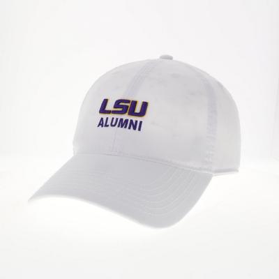 LSU Legacy Alumni Logo Adjustable Hat WHITE