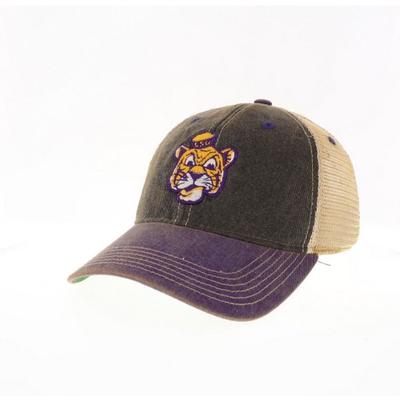 LSU Legacy Vault Cartoon Tiger Trucker Adjustable Hat
