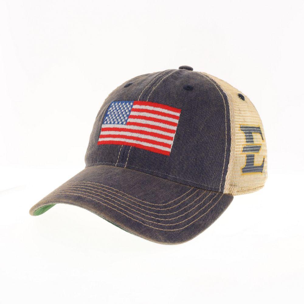 Bucs | ETSU US Flag Trucker Hat | Alumni Hall