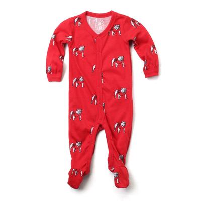 Georgia Infant All Over Logo Zip Pjs