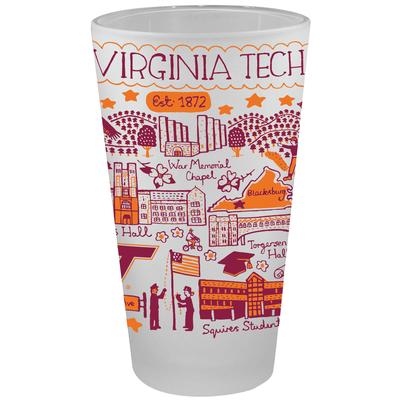 Virginia Tech Julia Gash 16oz Frosted Pint Glass