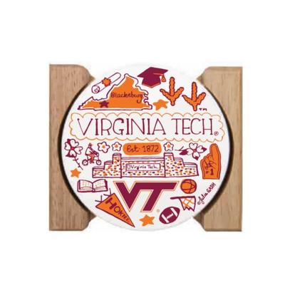 Virginia Tech Julia Gash Drink Coasters (4 Pack)