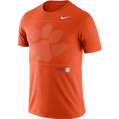 Clemson Nike Team Issued Short Sleeve Dri-fit Cotton Tee