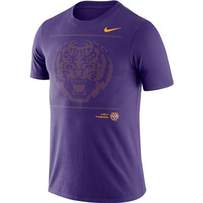 LSU Nike Team Issued Short Sleeve Dri-fit Cotton Tee