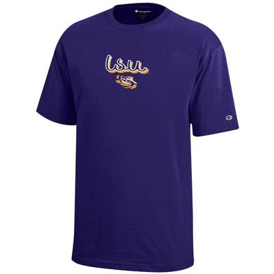 LSU Champion YOUTH Girly Script Tee