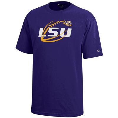 LSU Champion YOUTH Diagonal Football Tee