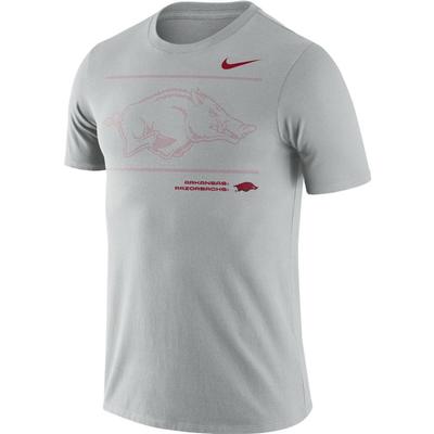 Arkansas Nike Team Issued Short Sleeve Dri-fit Cotton Tee