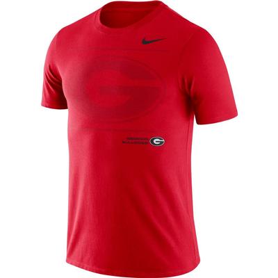 Georgia Nike Team Issued Short Sleeve Dri-fit Cotton Tee