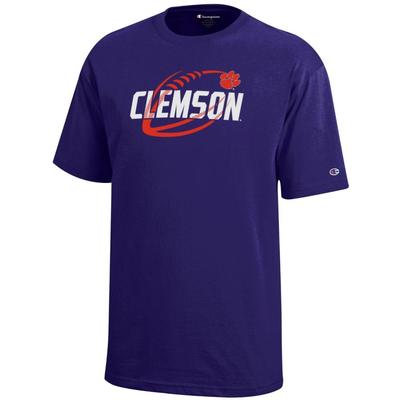Clemson Champion YOUTH Diagonal Football Tee