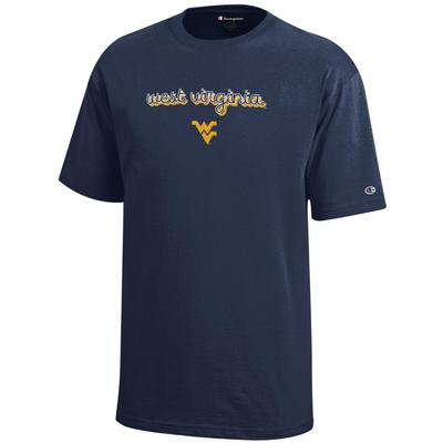 West Virginia Champion YOUTH Girly Script Tee