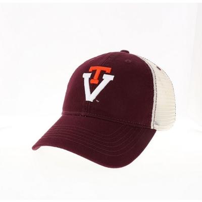 Virginia Tech Legacy Vault T Over V Trucker Hat