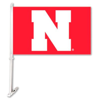 Nebraska BSI N Logo Car Flag