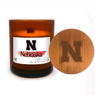 Nebraska 8 oz Apothecary Candle with Lid