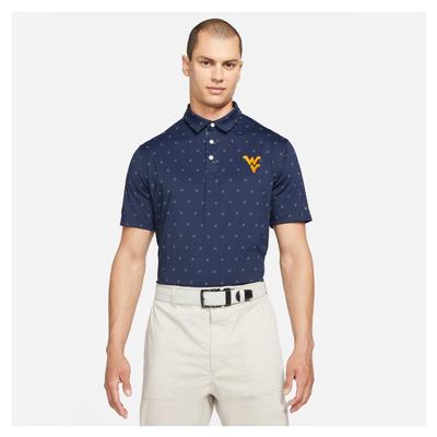 West Virginia Nike Golf Men's Player X Clubs Polo
