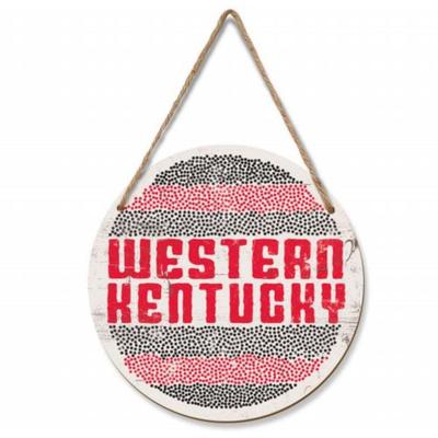 Western Kentucky 12 inch Epicenter Circle Wall Hanging Sign