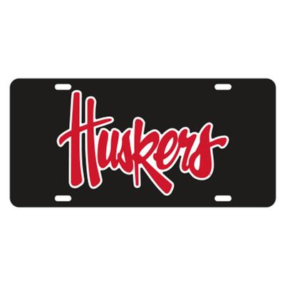 Nebraska Script Huskers License Plate