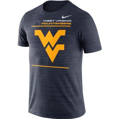 West Virginia Nike Velocity Sideline Short Sleeve Tee
