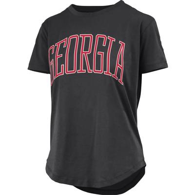 Georgia Pressbox Bell Lap Curved Hem Short Sleeve Tee