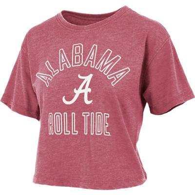 Alabama Pressbox Rockford Cropped Vintage Wash Short Sleeve Tee