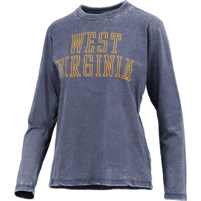 West Virginia Pressbox Superblock Vintage Wash Long Sleeve Tee