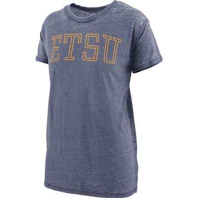 ETSU Pressbox Superblock Vintage Wash Short Sleeve Tee