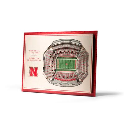 Nebraska 5 Layer Stadium Wall Art
