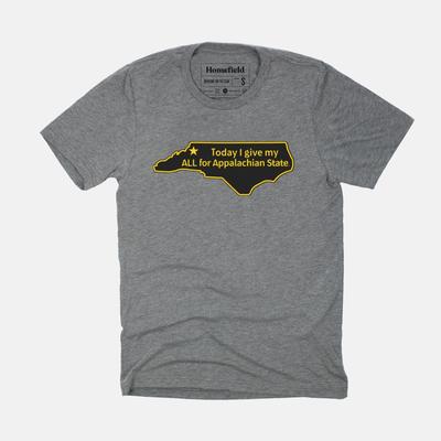 Appalachian State Homefield Give My All Short Sleeve Tee