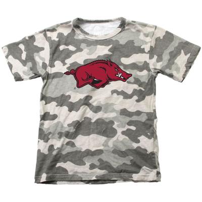 Arkansas Wes & Willy YOUTH Camo Logo Tee