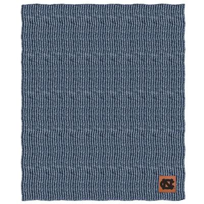 UNC Two Tone Cable Knit Blanket