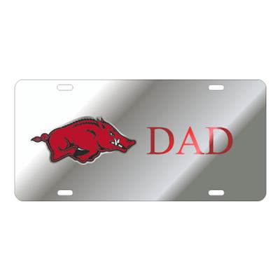 Arkansas Dad Razorback Logo License Plate 